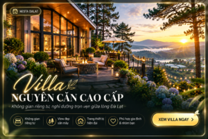 villa Đà Lạt view rừng thông, hồ bơi riêng, BBQ, xe SH